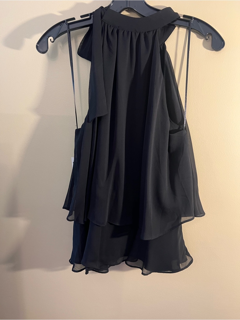 Express Black Layered Chiffon Women’s Shirt